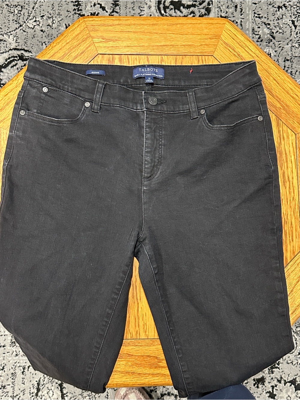*TALBOTS* Black Simply Flattering Collection Jegging Skinny Leg Pant Jeans Sz 12 - Picture 4 of 8